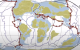 Долгогодишното движење на тектонските плочи прикажано во помалку од една минута