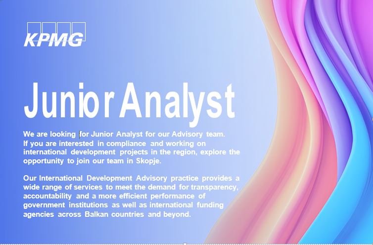 КПМГ вработува Junior Analyst