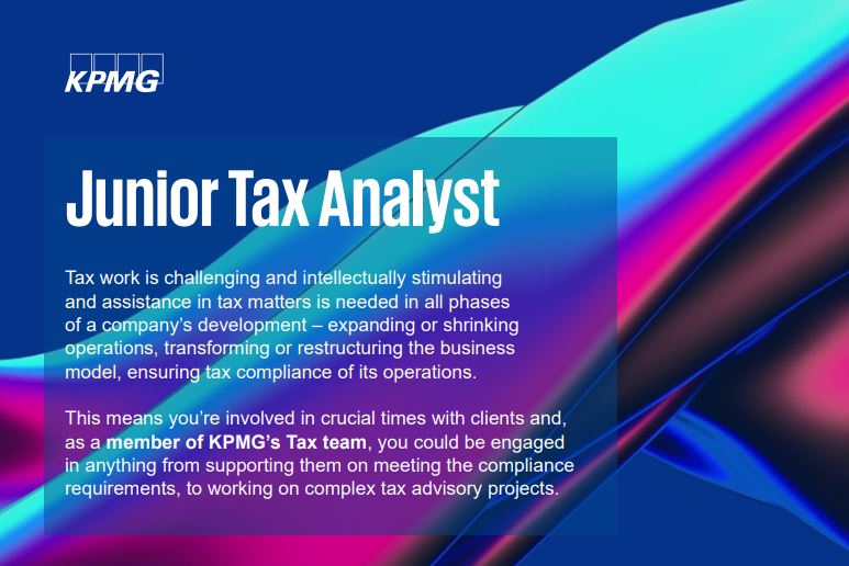 КПМГ вработува Junior Tax Analyst