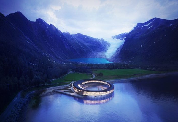 Овој футуристички еколошки хотел ќе биде изграден во подножјето на глечер