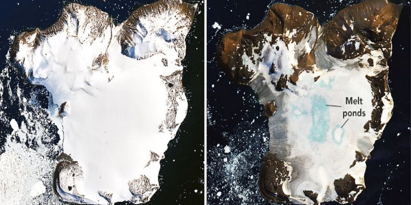 Нови фотографии од Антарктикот го откриваат шокантното ниво на топење на мразот
