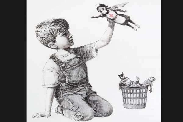 Новото уметничко дело на Бенкси ги прикажува здравствените работници како суперхерои