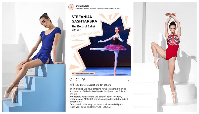 Балерината Стефанија Гаштарска е првата Македонка што влезе во ансамблот на „Бољшој“