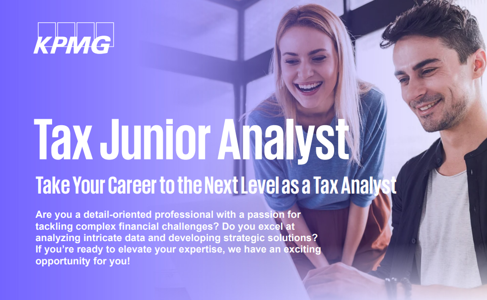 KPMG вработува Tax Junior Analyst